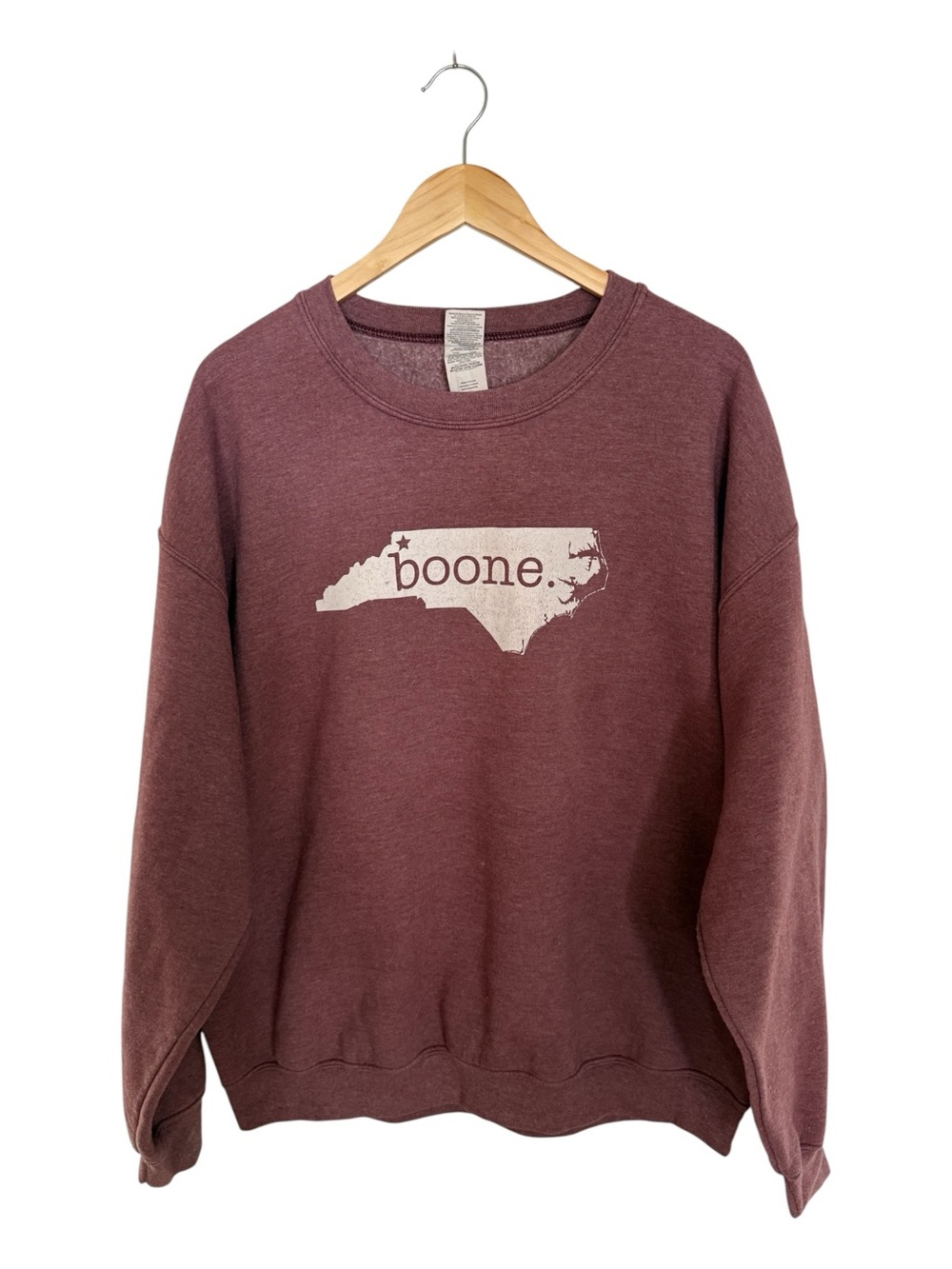 Boone NC Graphic Crewneck Sweatshirt - Maroon